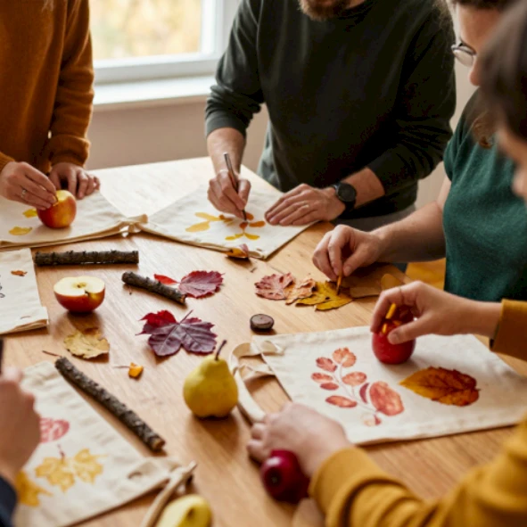 Workshop tasjes stempelen